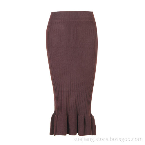 Women Loose Casual Skirt Fishtail Half-length Skirt